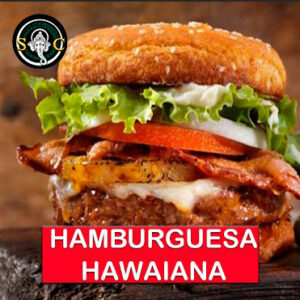 Hamburguesa Hawaiana con Papas