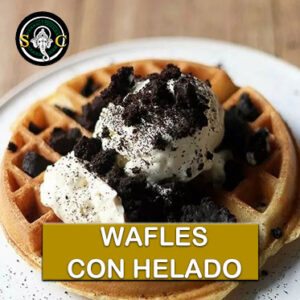 Wafles con Helado