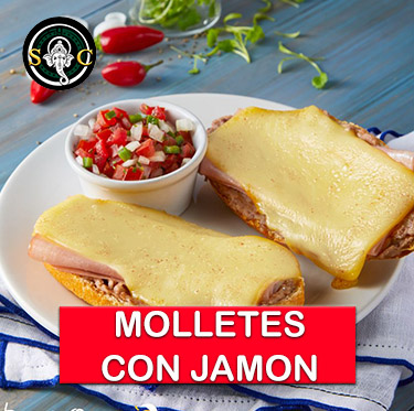 Molletes con Jámon de Pavo